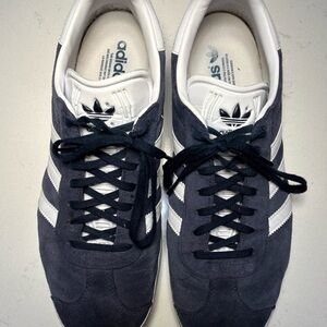 Adidas Dark Blue and White Gazelle